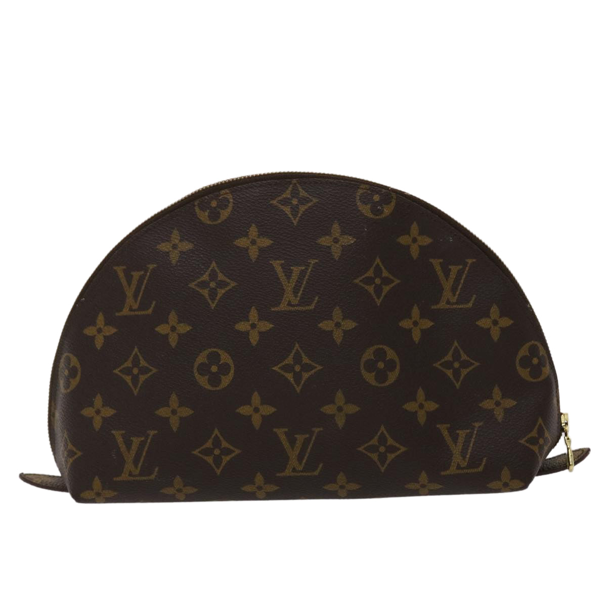 LOUIS VUITTON Monogram Trousse Demi Ronde Cosmetic Pouch M47520 LV 46813