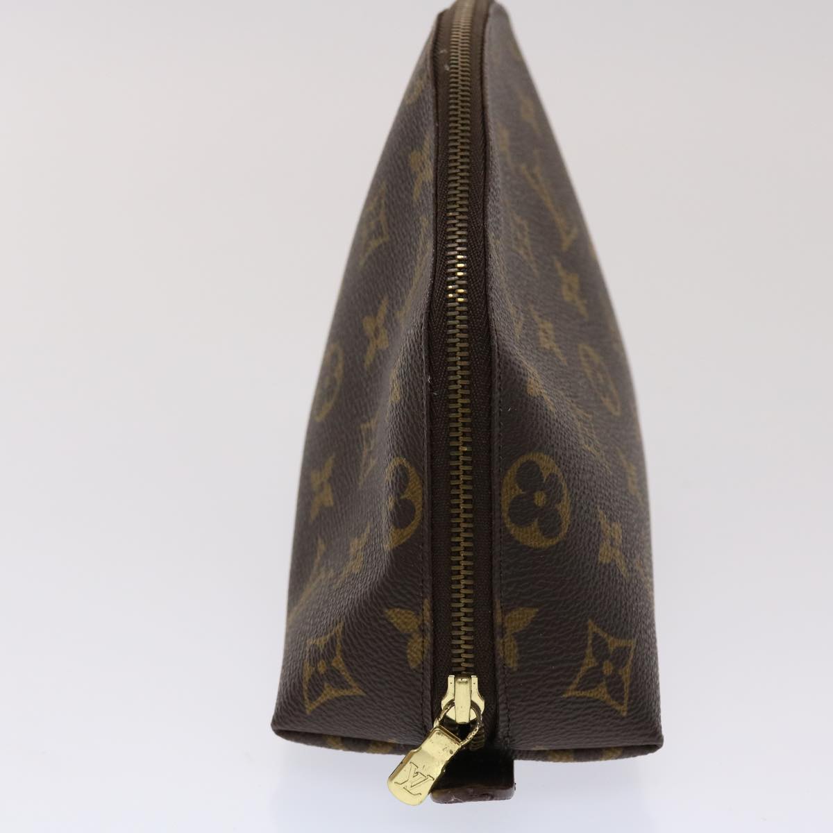 LOUIS VUITTON Monogram Trousse Demi Ronde Cosmetic Pouch M47520 LV 46813
