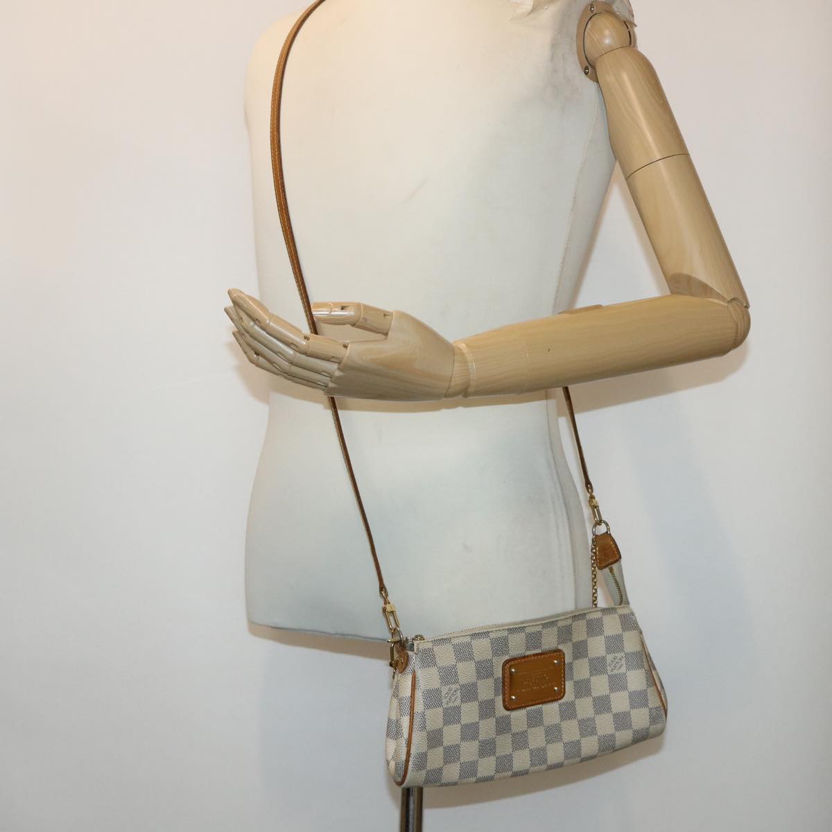 LOUIS VUITTON Damier Azur Eva Shoulder Bag 2way N55214 LV 46829