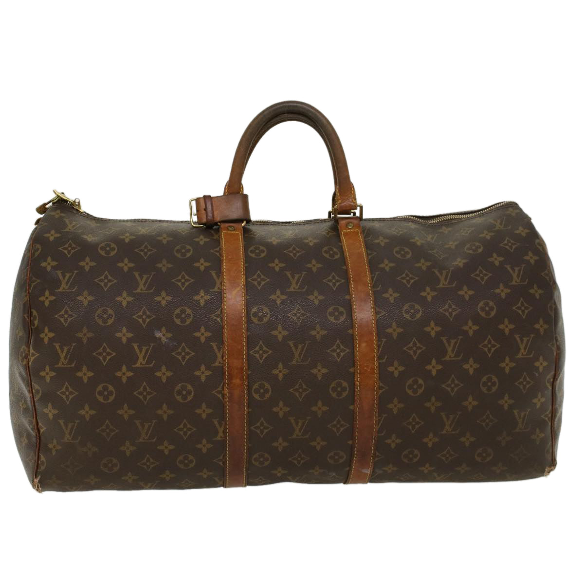 LOUIS VUITTON Monogram Keepall 55 Boston Bag M41424 LV 46831