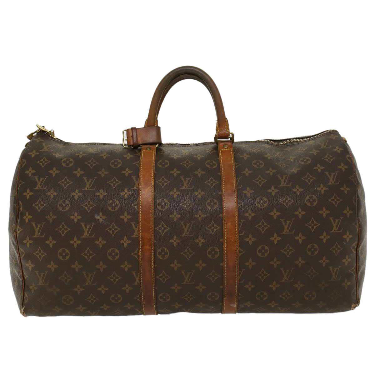 LOUIS VUITTON Monogram Keepall 55 Boston Bag M41424 LV 46831