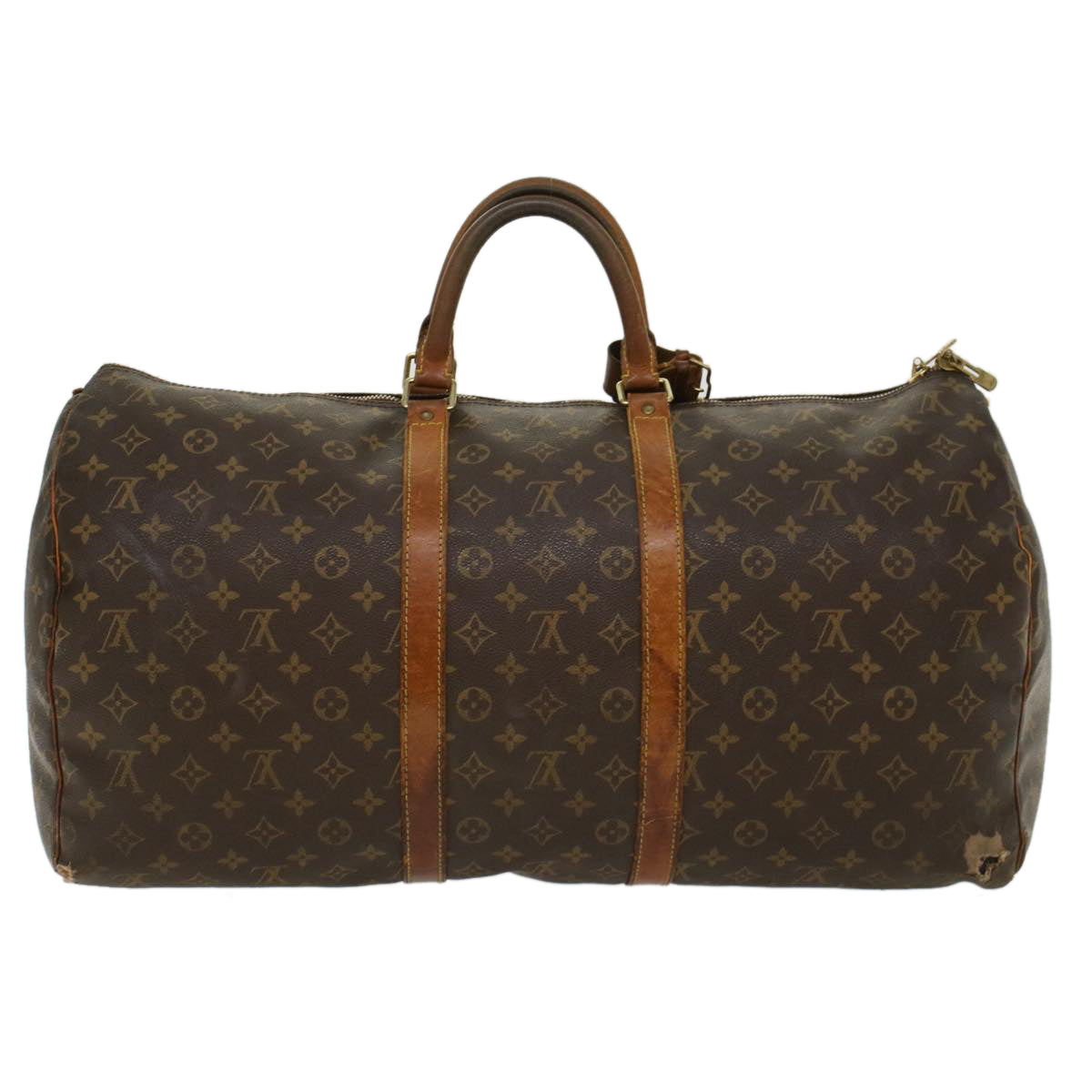 LOUIS VUITTON Monogram Keepall 55 Boston Bag M41424 LV 46831