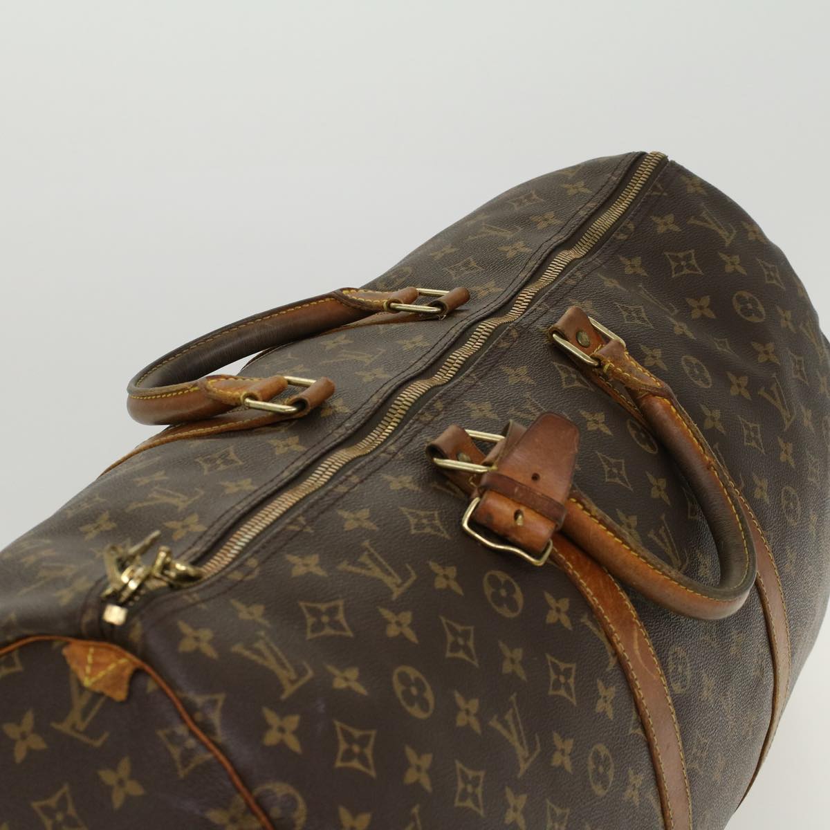 LOUIS VUITTON Monogram Keepall 55 Boston Bag M41424 LV 46831