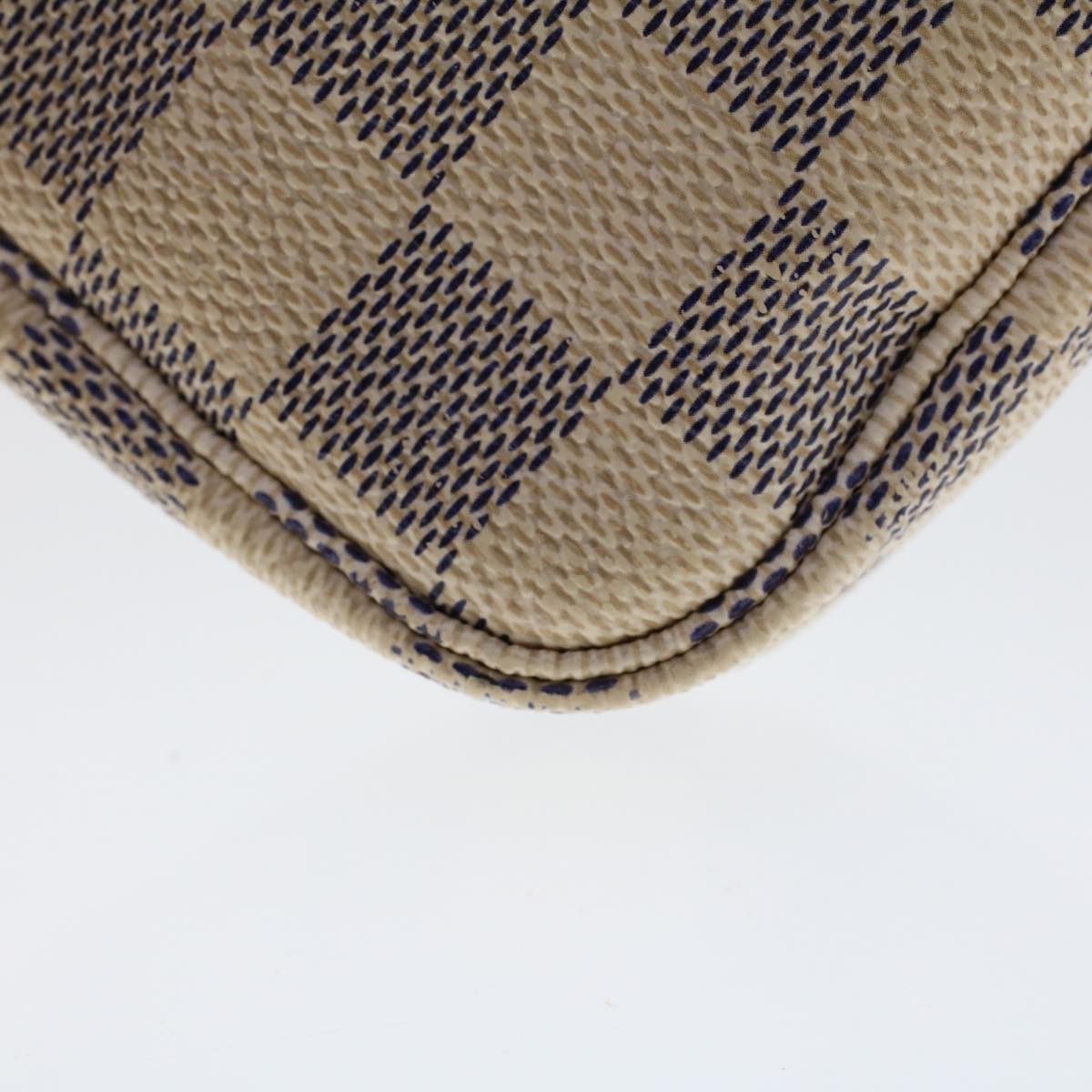 LOUIS VUITTON Damier Azur Mini Pochette Accessoires Pouch N58010 LV 46840