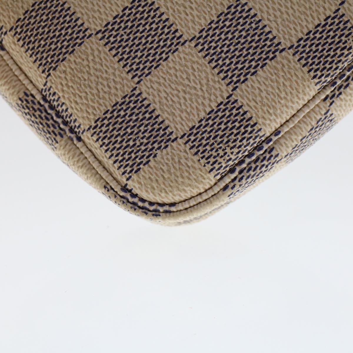 LOUIS VUITTON Damier Azur Mini Pochette Accessoires Pouch N58010 LV 46840