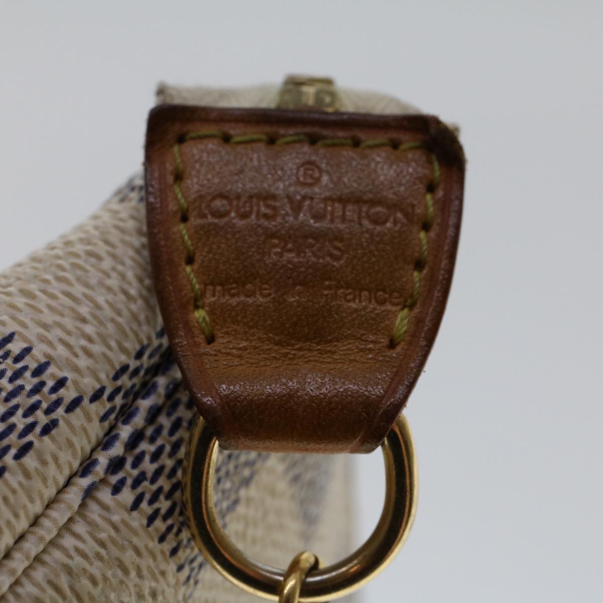 LOUIS VUITTON Damier Azur Mini Pochette Accessoires Pouch N58010 LV 46840