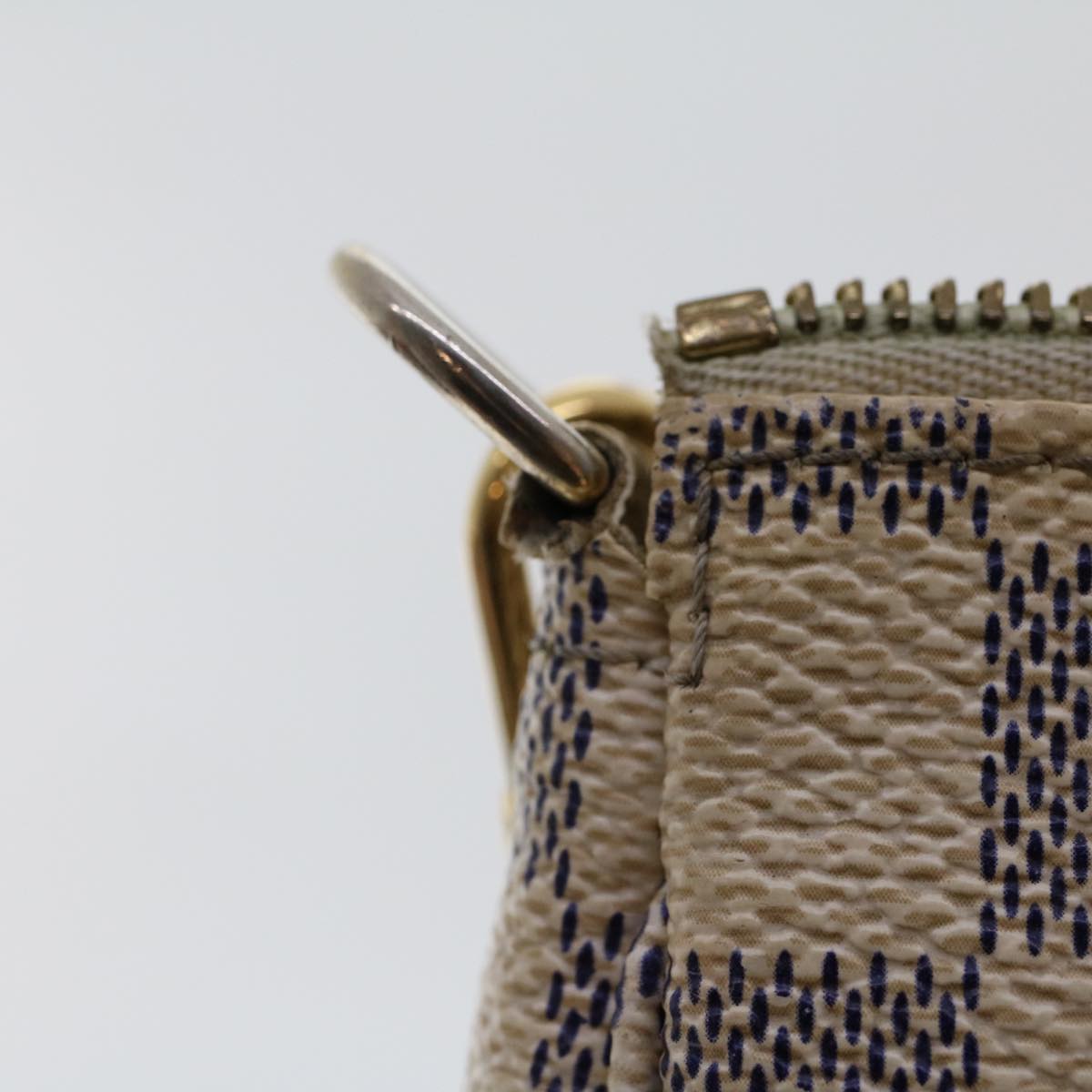 LOUIS VUITTON Damier Azur Mini Pochette Accessoires Pouch N58010 LV 46840