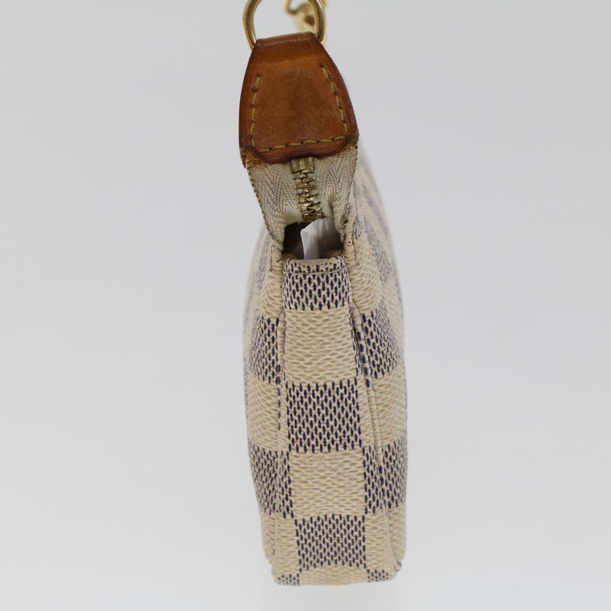 LOUIS VUITTON Damier Azur Mini Pochette Accessoires Pouch N58010 LV 46840