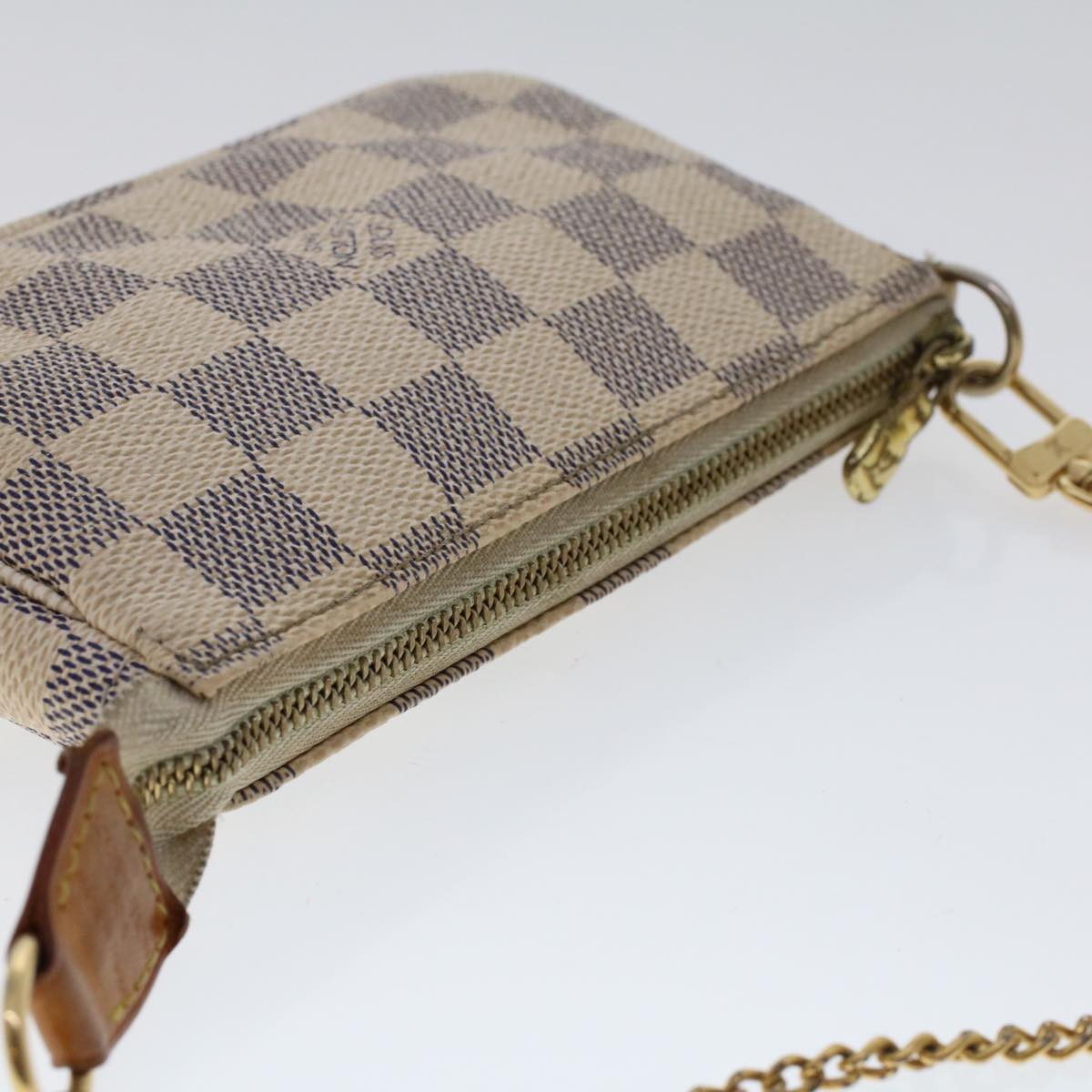LOUIS VUITTON Damier Azur Mini Pochette Accessoires Pouch N58010 LV 46840