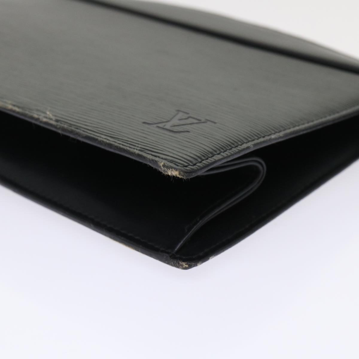 LOUIS VUITTON Epi Trousse Crete Clutch Bag Black M48402 LV 46845