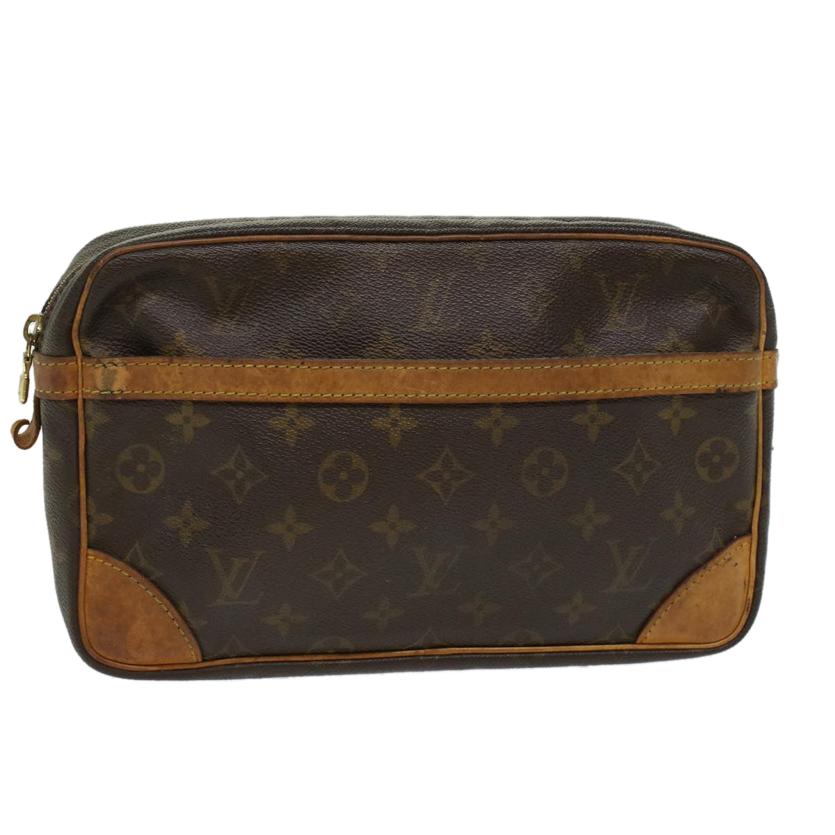 LOUIS VUITTON Monogram Compiegne 28 Clutch Bag M51845 LV 46900