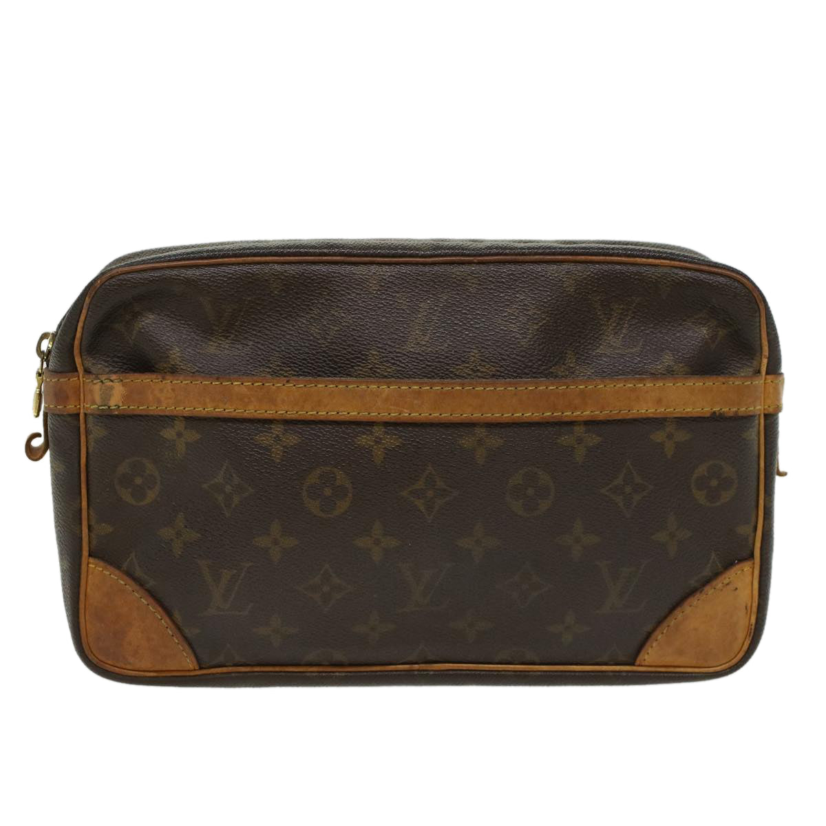 LOUIS VUITTON Monogram Compiegne 28 Clutch Bag M51845 LV 46900