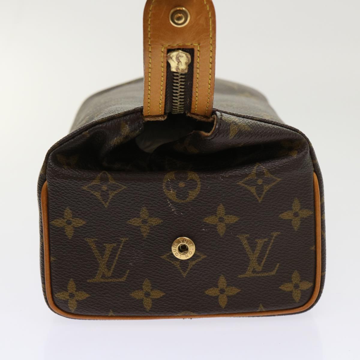 LOUIS VUITTON Monogram Trousse Patte Pression Cosmetic Pouch M47636 46903