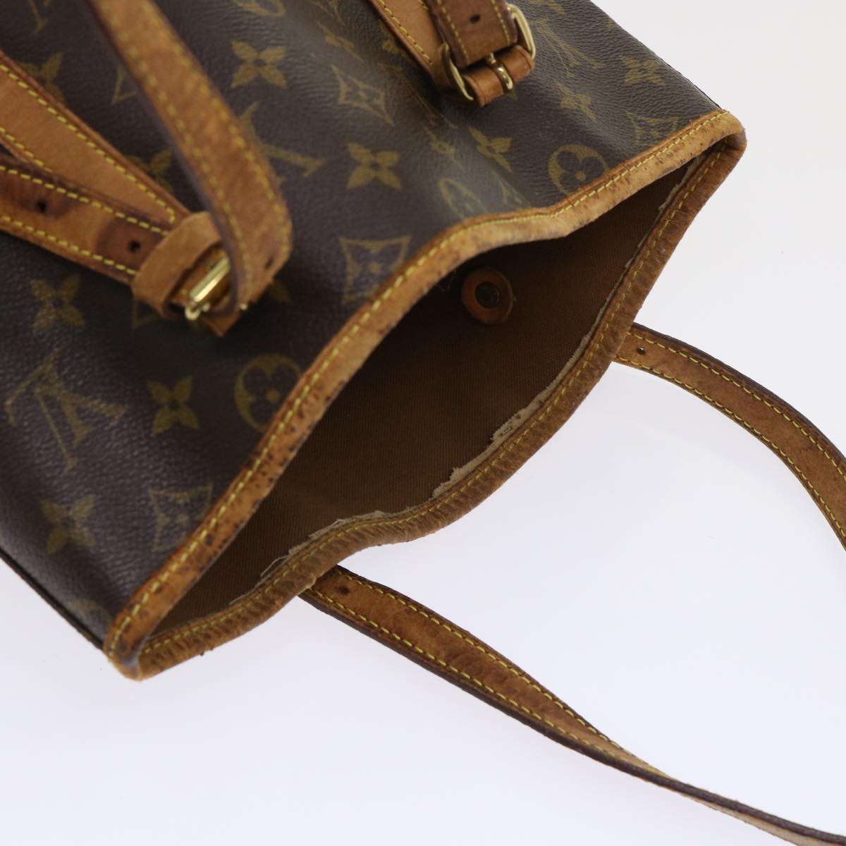 LOUIS VUITTON Monogram Bucket GM Shoulder Bag M42236 LV 46916