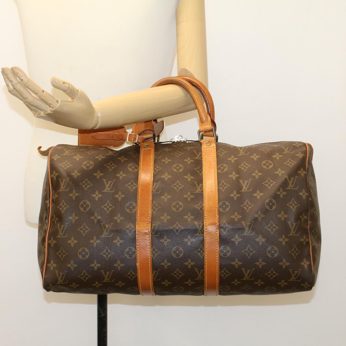 LOUIS VUITTON Monogram Keepall 45 Boston Bag M41428 LV 46926