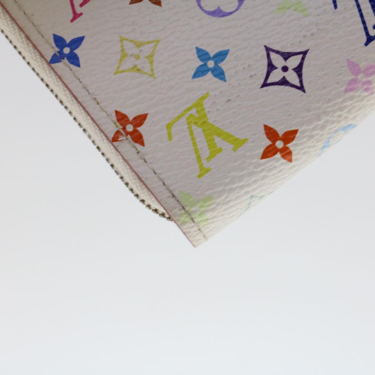 LOUIS VUITTON Monogram Multicolor Zippy Coin Purse Wallet White M66548 LV 46936