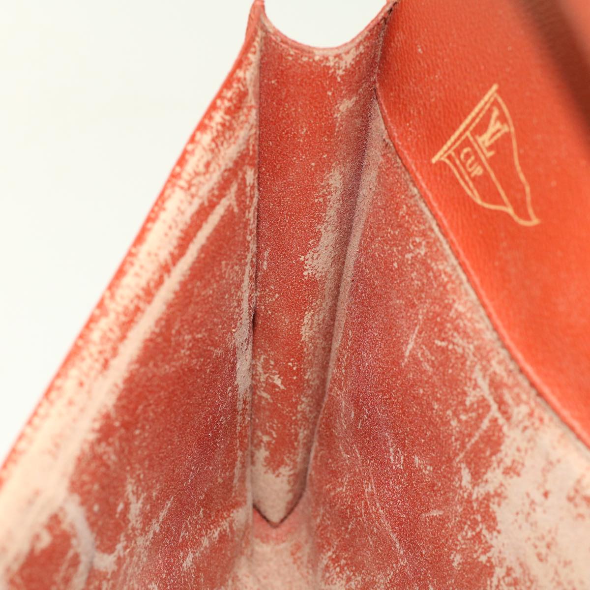 LOUIS VUITTON LV Cup Clutch Bag PVC Leather Orange LV 46939
