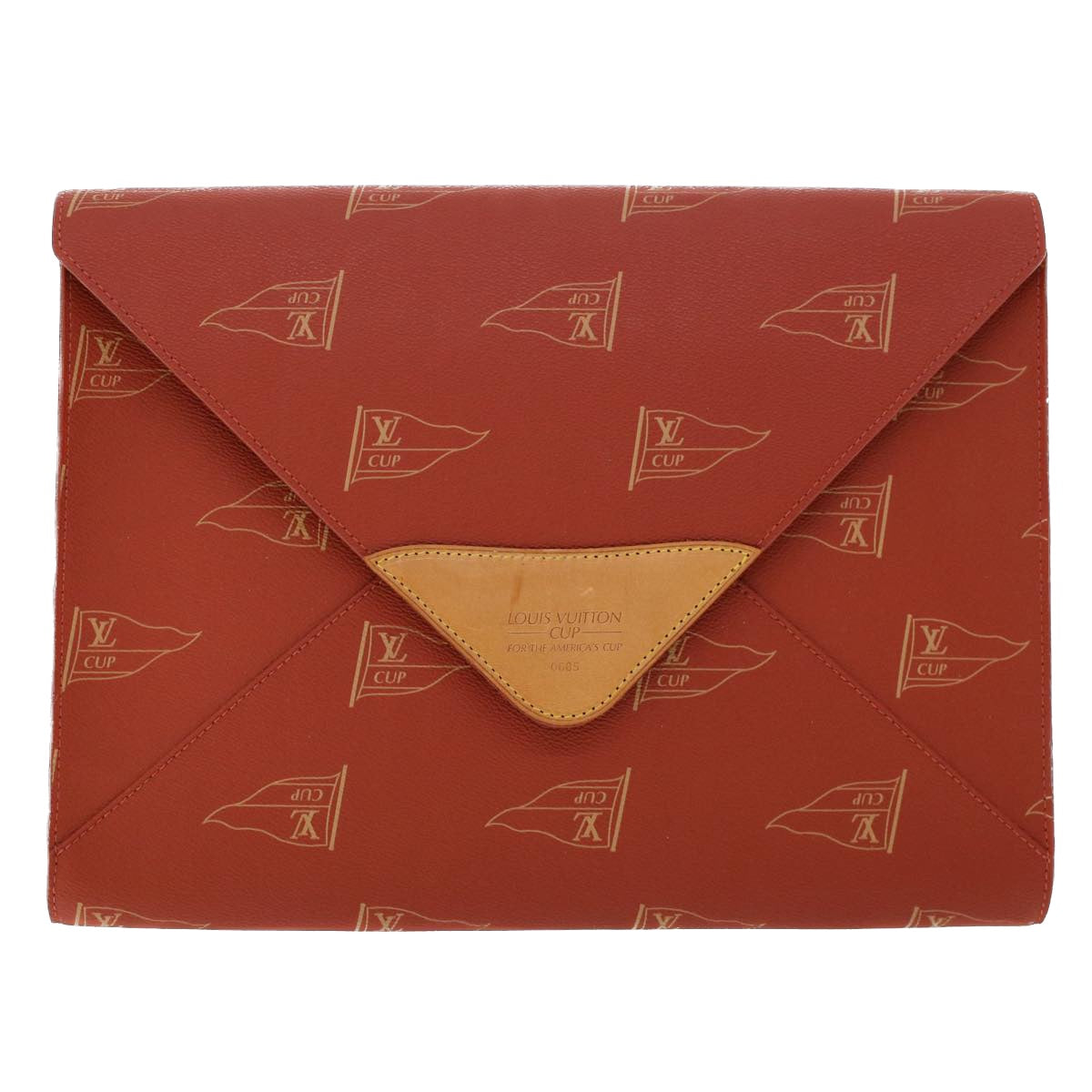 LOUIS VUITTON LV Cup Clutch Bag PVC Leather Orange LV 46939