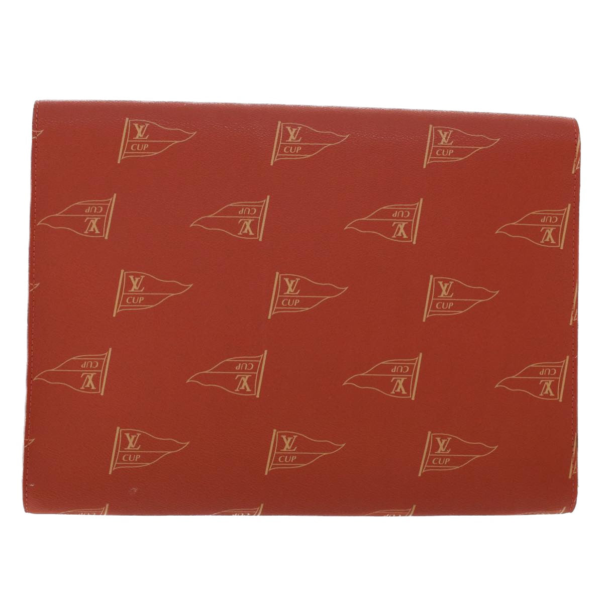 LOUIS VUITTON LV Cup Clutch Bag PVC Leather Orange LV 46939