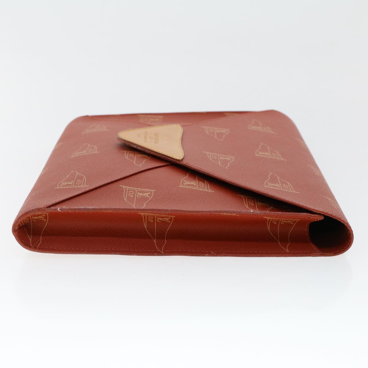 LOUIS VUITTON LV Cup Clutch Bag PVC Leather Orange LV 46939
