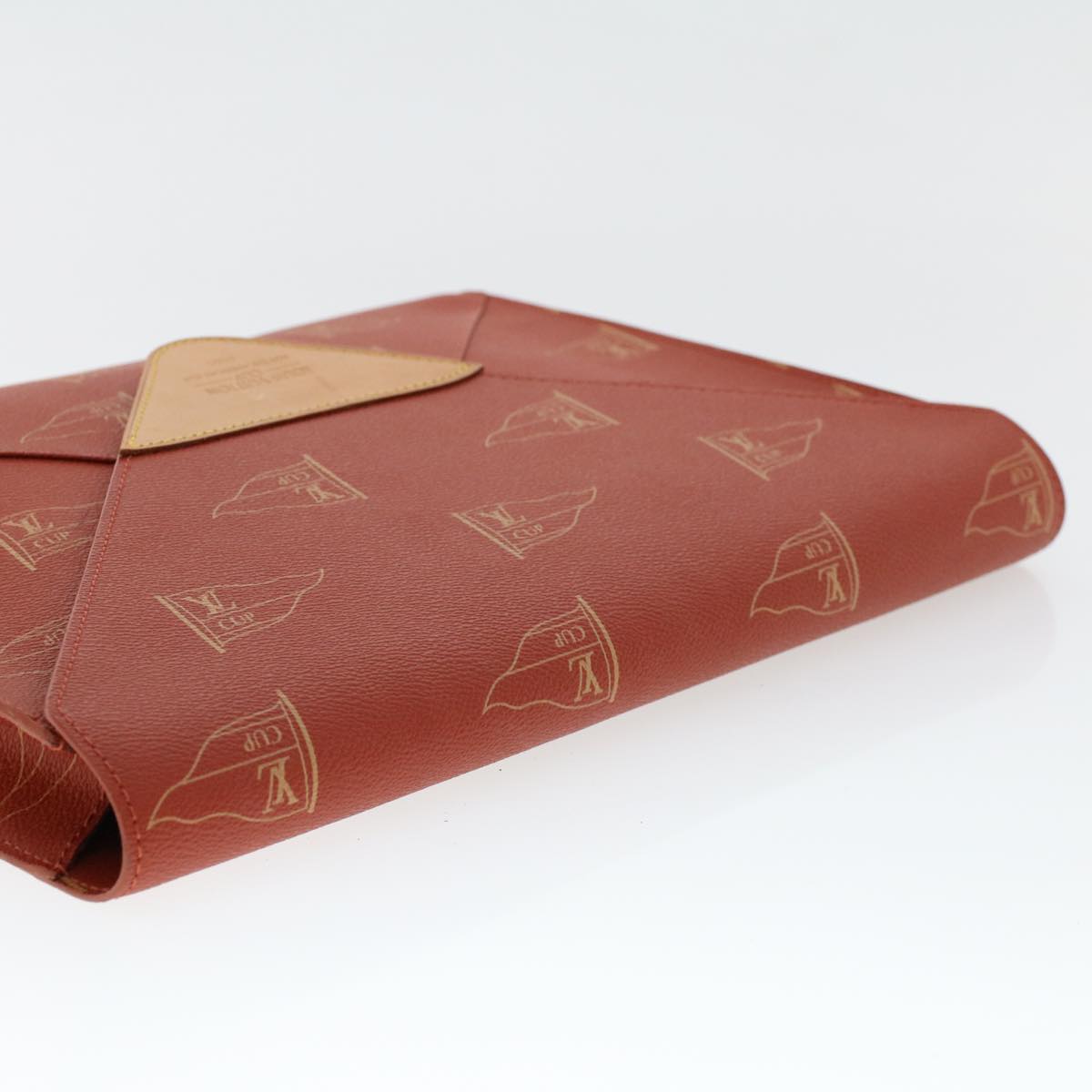 LOUIS VUITTON LV Cup Clutch Bag PVC Leather Orange LV 46939