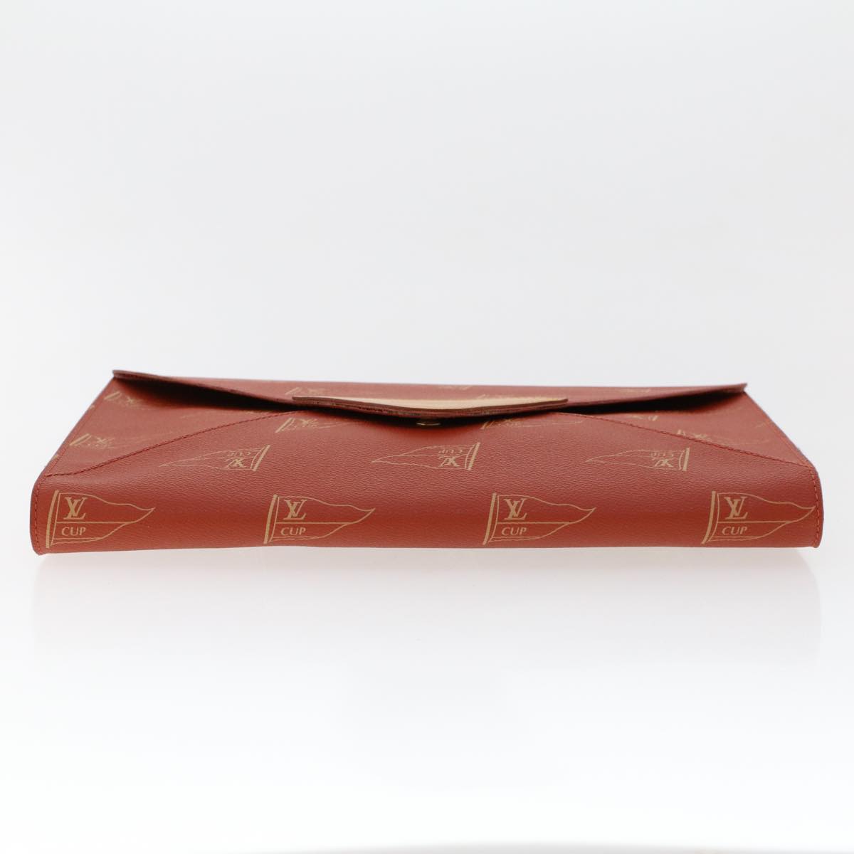 LOUIS VUITTON LV Cup Clutch Bag PVC Leather Orange LV 46939