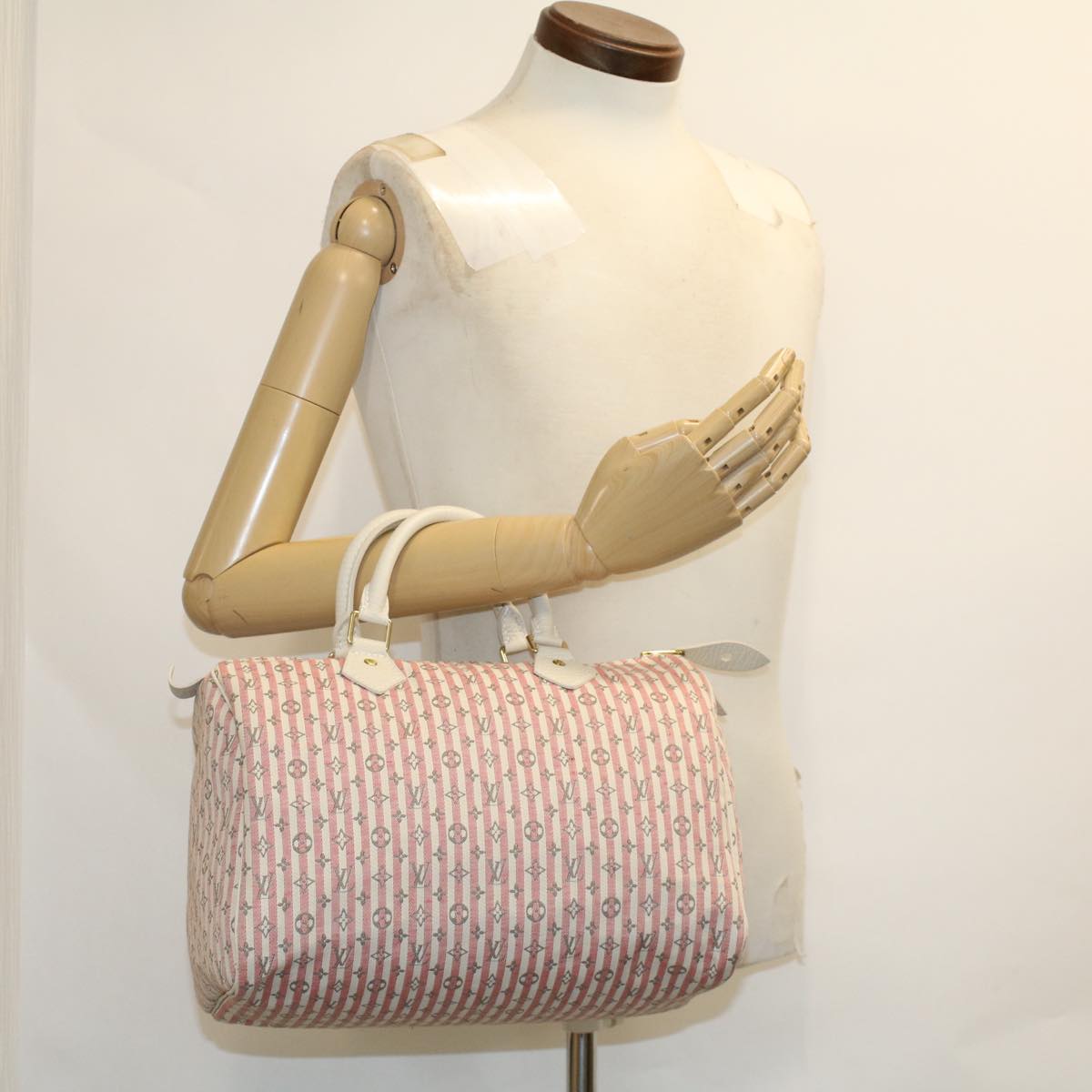 LOUIS VUITTON Monogram Mini Lin Croisette Speedy 30 Hand Bag M95501 46940