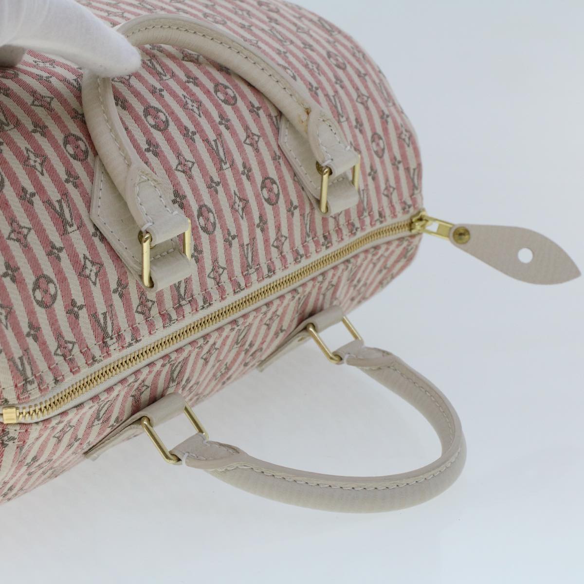 LOUIS VUITTON Monogram Mini Lin Croisette Speedy 30 Hand Bag M95501 46940