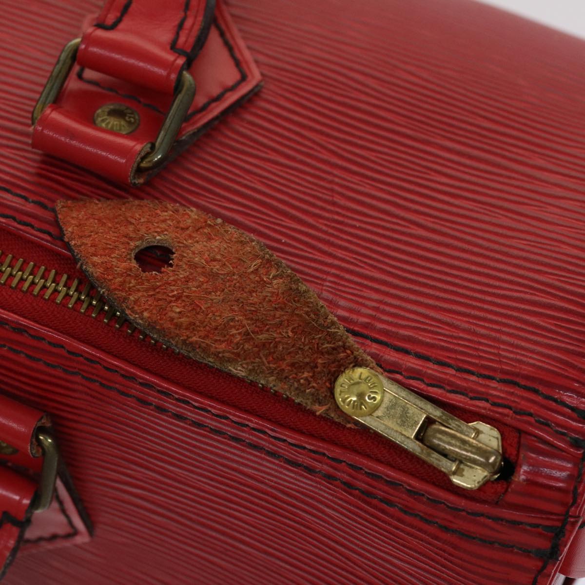 LOUIS VUITTON Epi Speedy 30 Hand Bag Red M43007 LV 46946