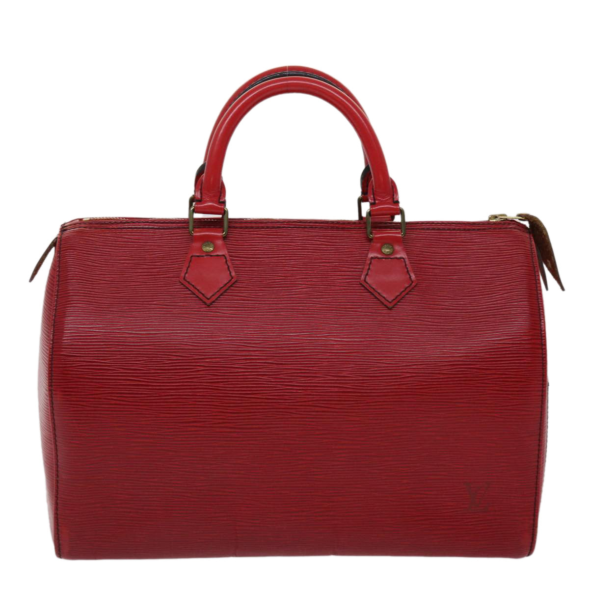 LOUIS VUITTON Epi Speedy 30 Hand Bag Red M43007 LV 46946