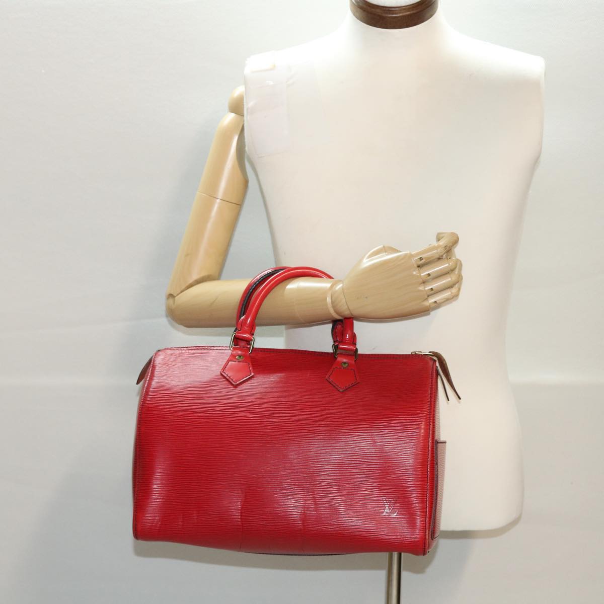 LOUIS VUITTON Epi Speedy 30 Hand Bag Red M43007 LV 46946