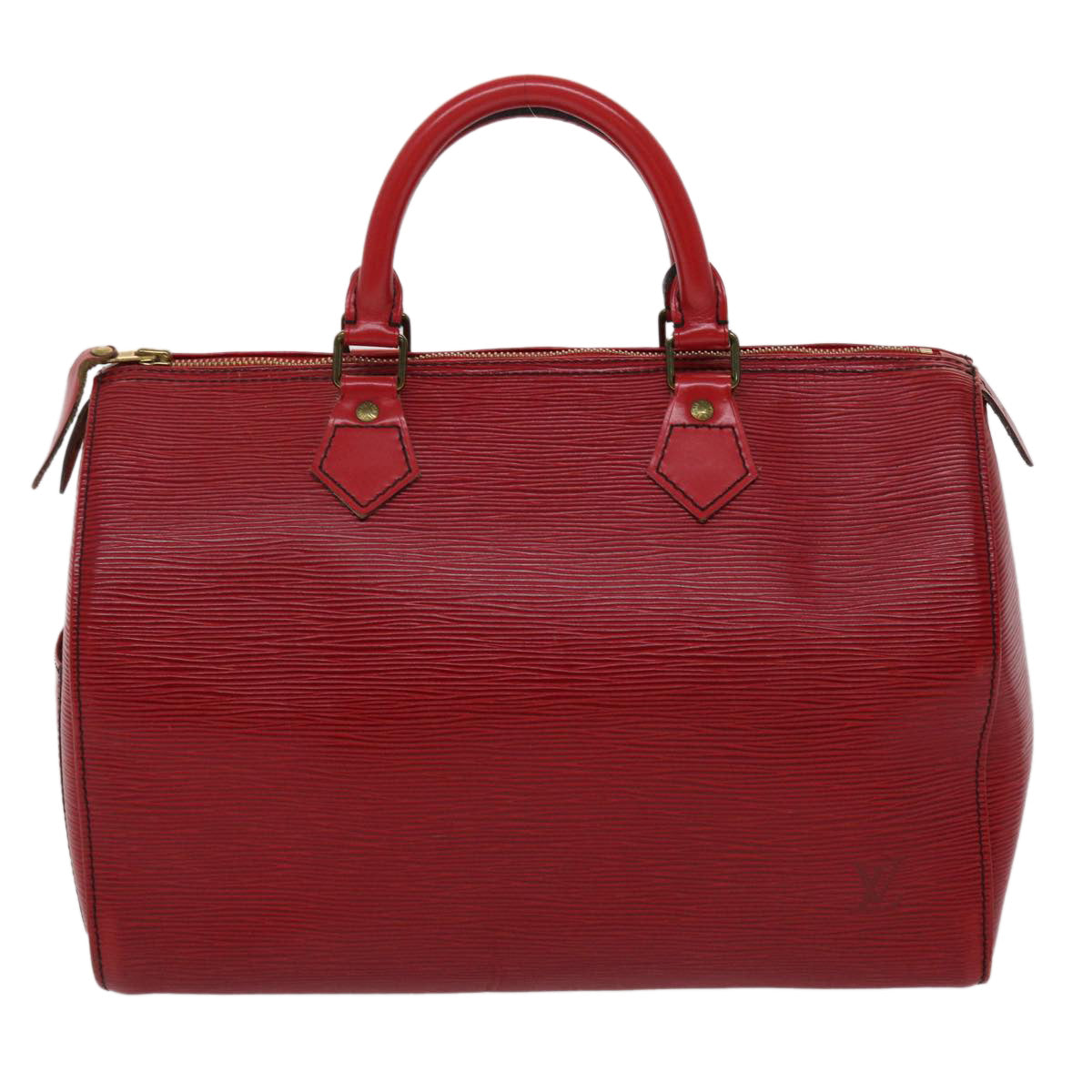 LOUIS VUITTON Epi Speedy 30 Hand Bag Red M43007 LV 46946