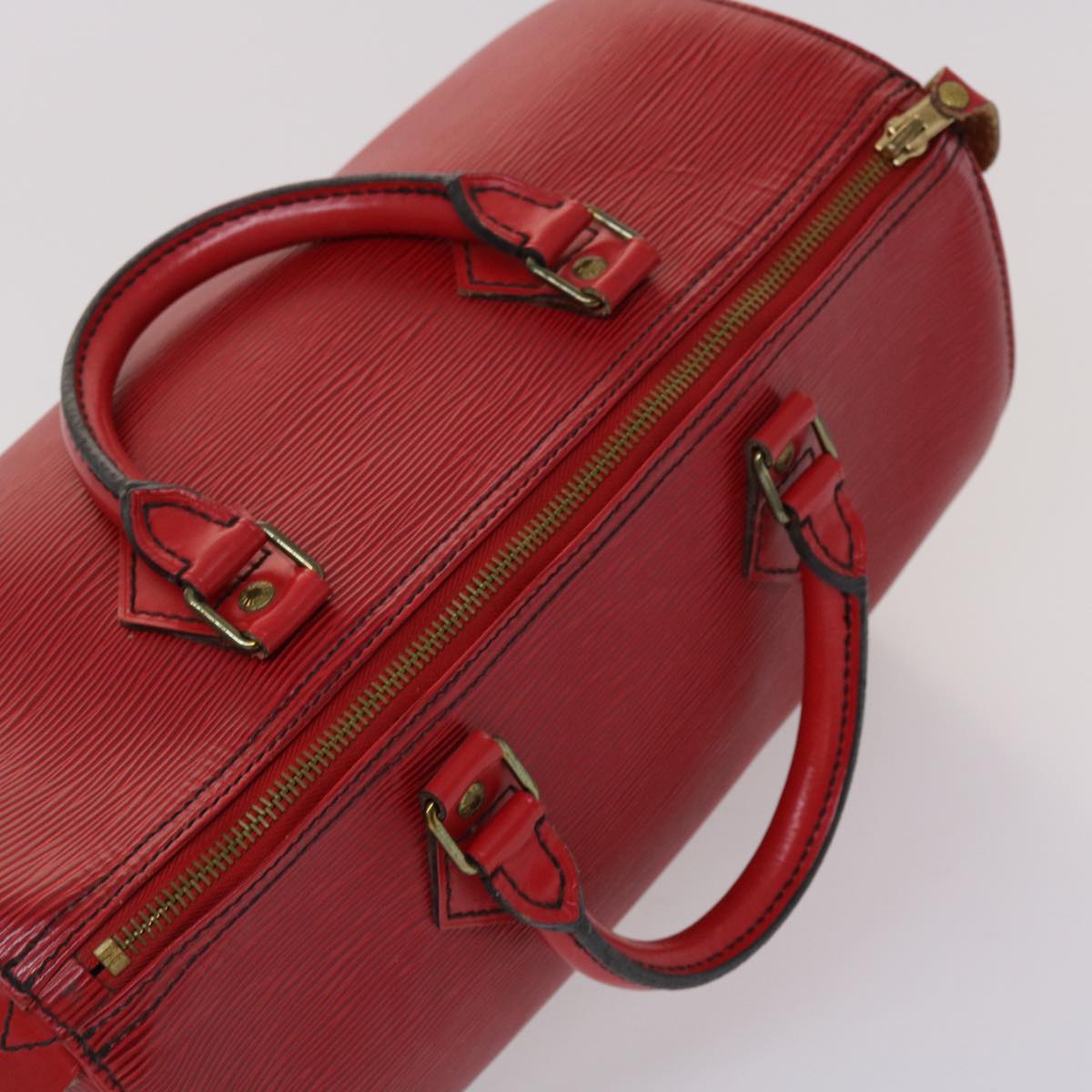LOUIS VUITTON Epi Speedy 30 Hand Bag Red M43007 LV 46946