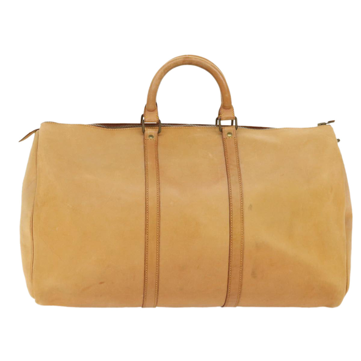 LOUIS VUITTON Nomad Keepall 50 Boston Bag Leather Beige M85391 LV 46953