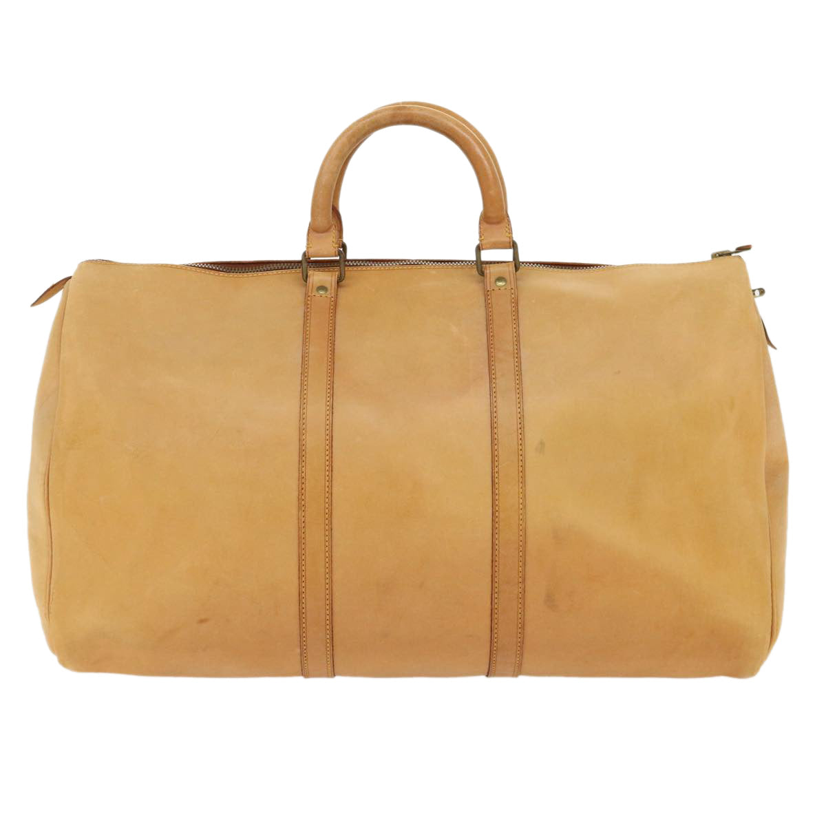 LOUIS VUITTON Nomad Keepall 50 Boston Bag Leather Beige M85391 LV 46953