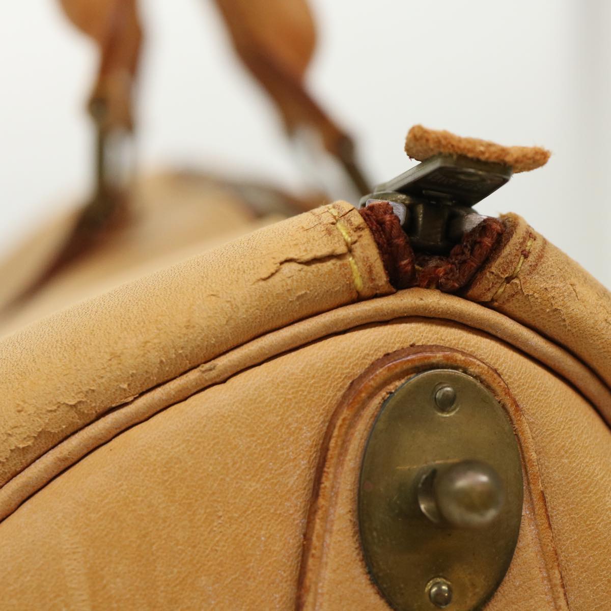 LOUIS VUITTON Nomad Keepall 50 Boston Bag Leather Beige M85391 LV 46953