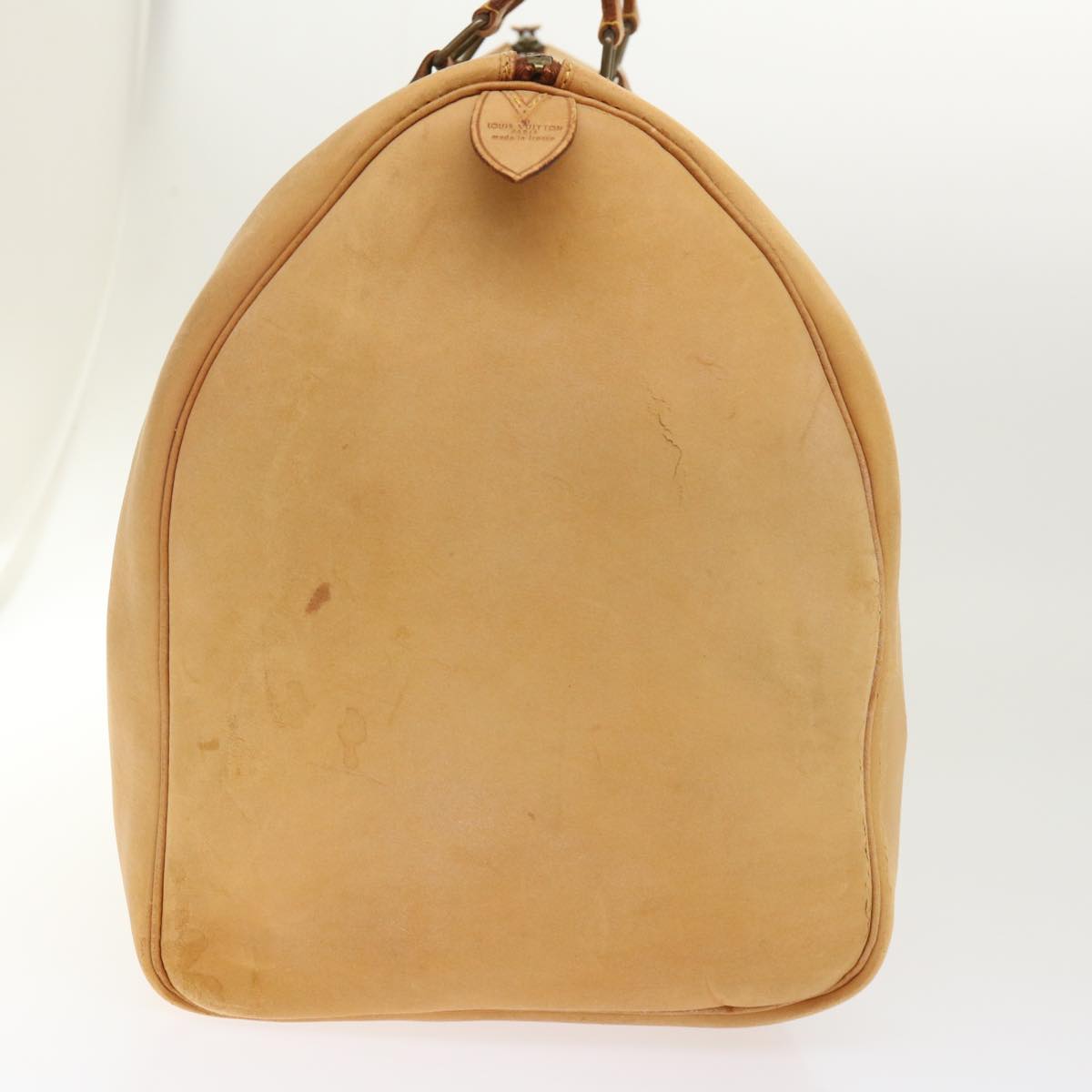 LOUIS VUITTON Nomad Keepall 50 Boston Bag Leather Beige M85391 LV 46953
