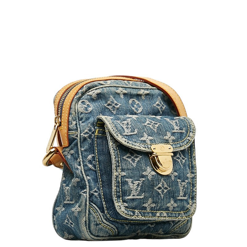 Louis Vuitton Monogram Denim Camera Bag M95348 Blue Denim Leather  Louis Vuitton