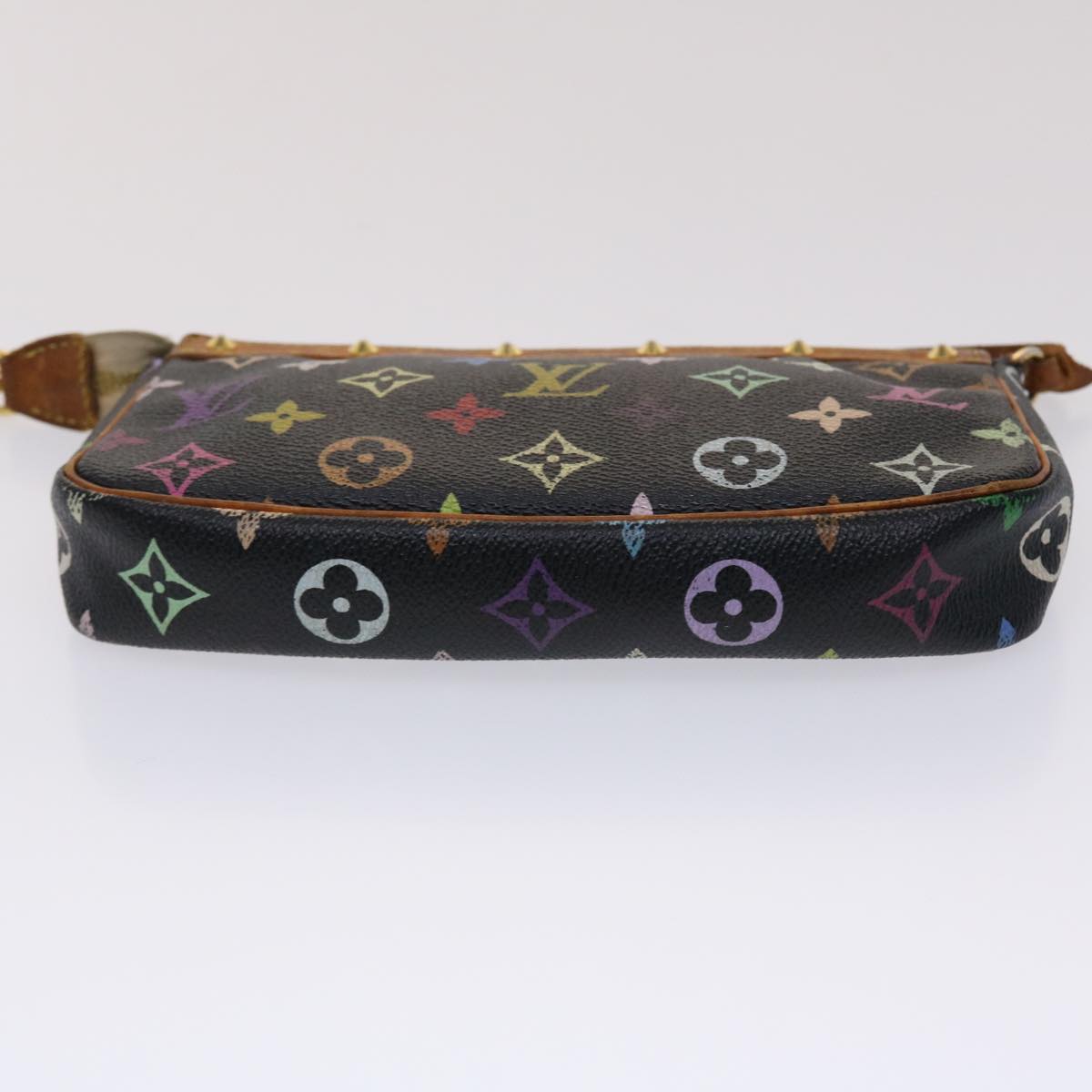 LOUIS VUITTON Monogram Multicolor Pochette Accessoires Black M92648 46977