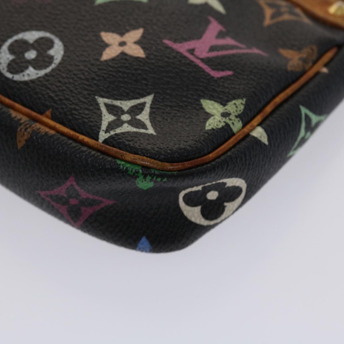 LOUIS VUITTON Monogram Multicolor Pochette Accessoires Black M92648 46977