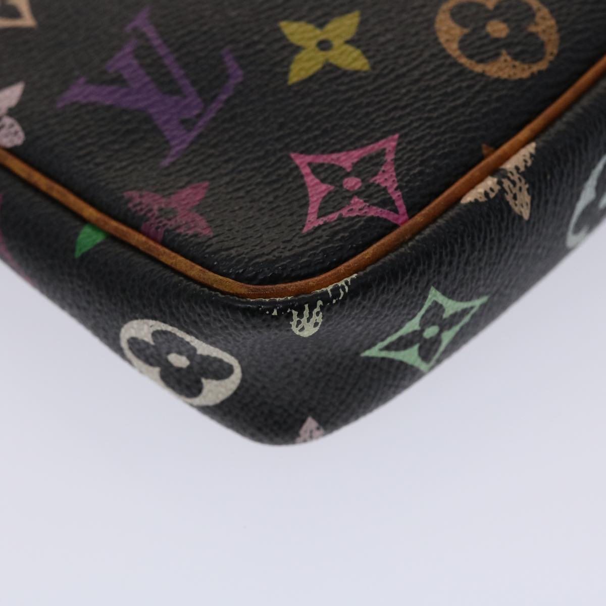LOUIS VUITTON Monogram Multicolor Pochette Accessoires Black M92648 46977