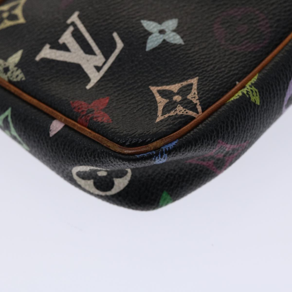 LOUIS VUITTON Monogram Multicolor Pochette Accessoires Black M92648 46977