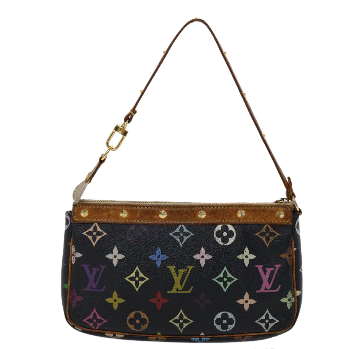 LOUIS VUITTON Monogram Multicolor Pochette Accessoires Black M92648 46977