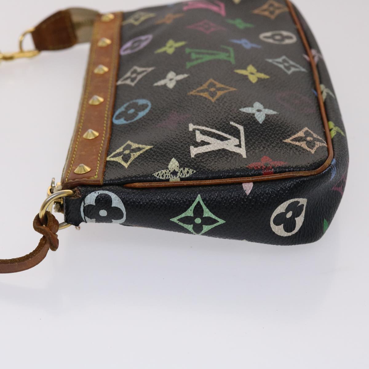 LOUIS VUITTON Monogram Multicolor Pochette Accessoires Black M92648 46977