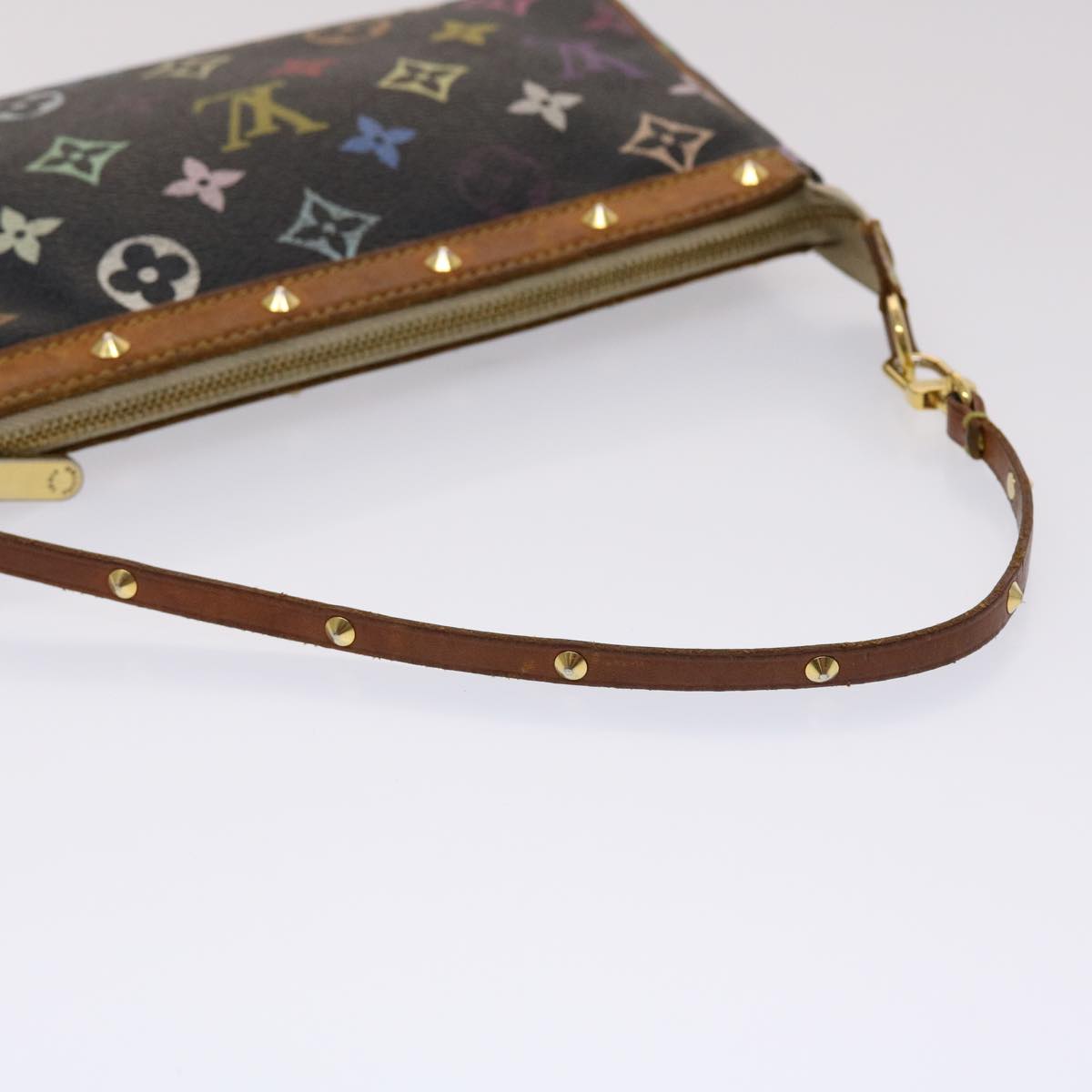 LOUIS VUITTON Monogram Multicolor Pochette Accessoires Black M92648 46977