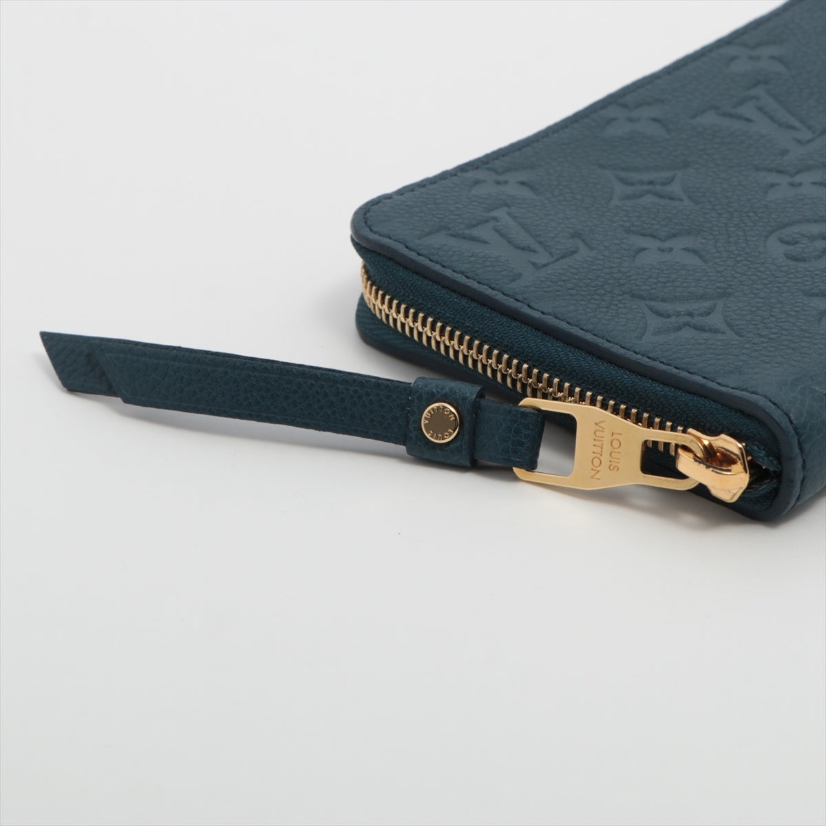 Louis Vuitton Monogram Amplant Portfolio Scretron M60487 Blue Round  Wallet