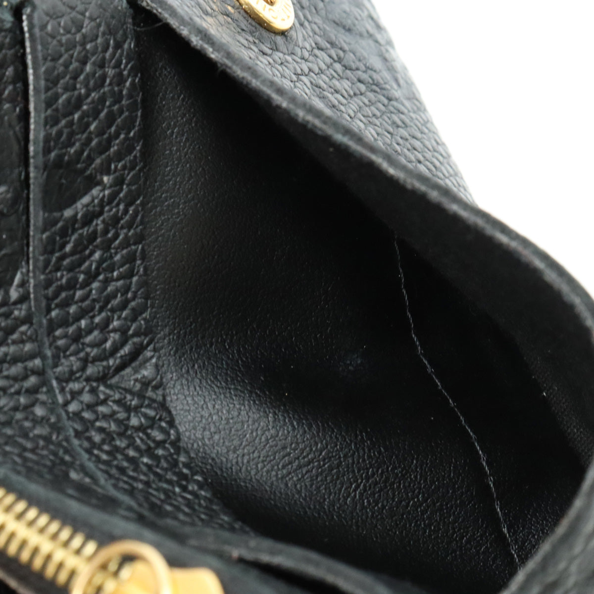 Louis Vuitton Monogram Emplant Portfolio Emily Two Folded Wallet Two Folded Wallet Noneir Black M62369