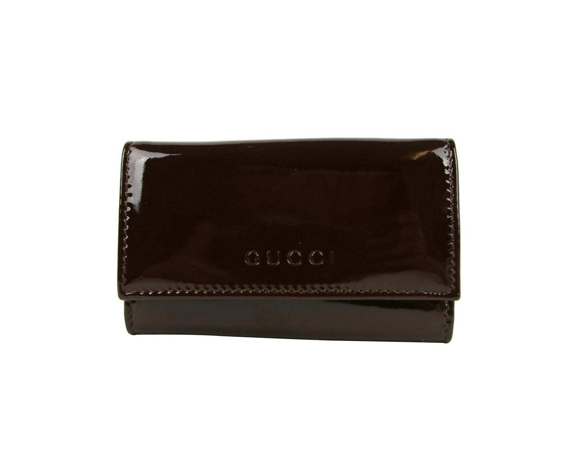 Gucci Men's   Patent Leather Key Chain Holder With Box