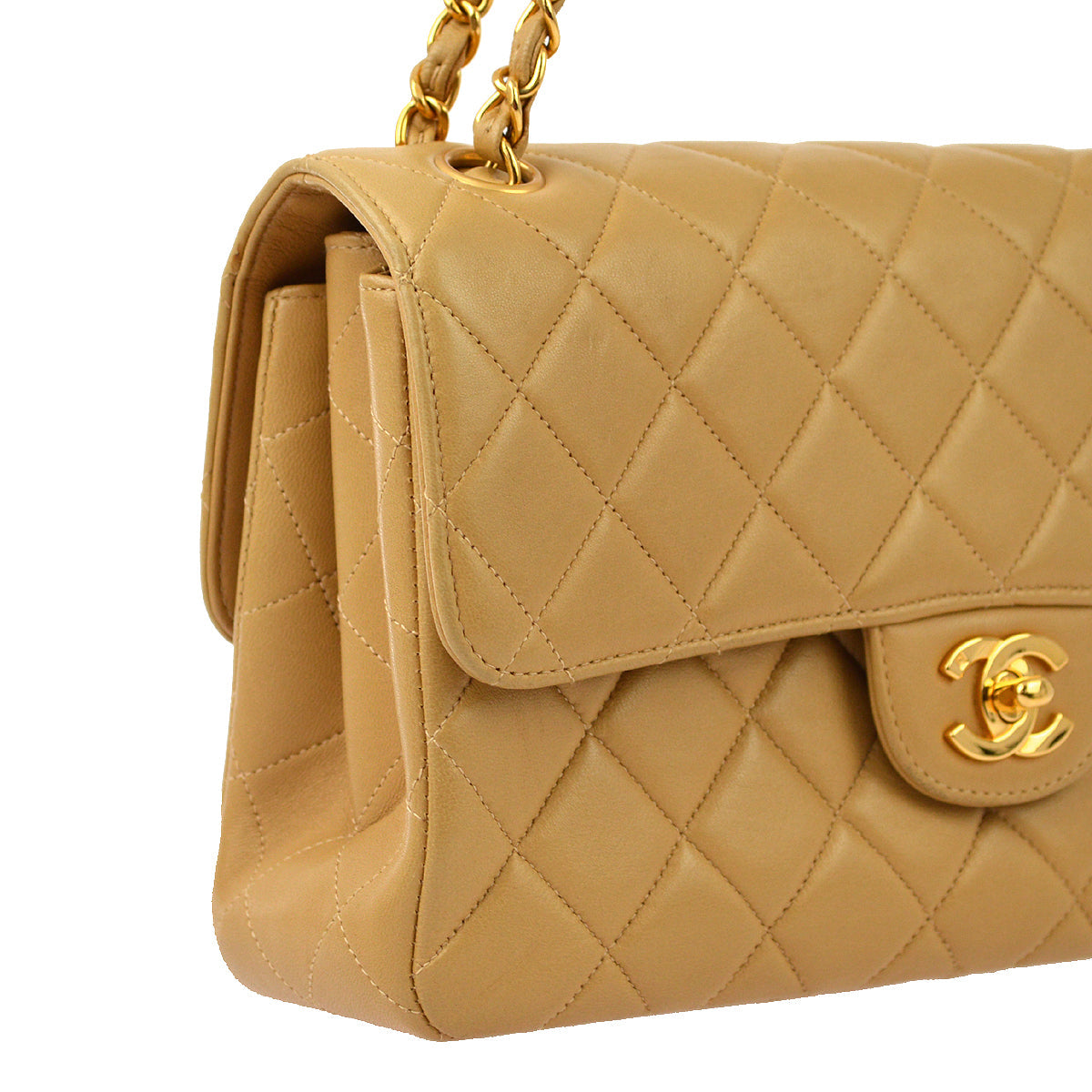 Chanel 1996-1997 Lambskin Medium Double Sided Classic Flap Shoulder Bag