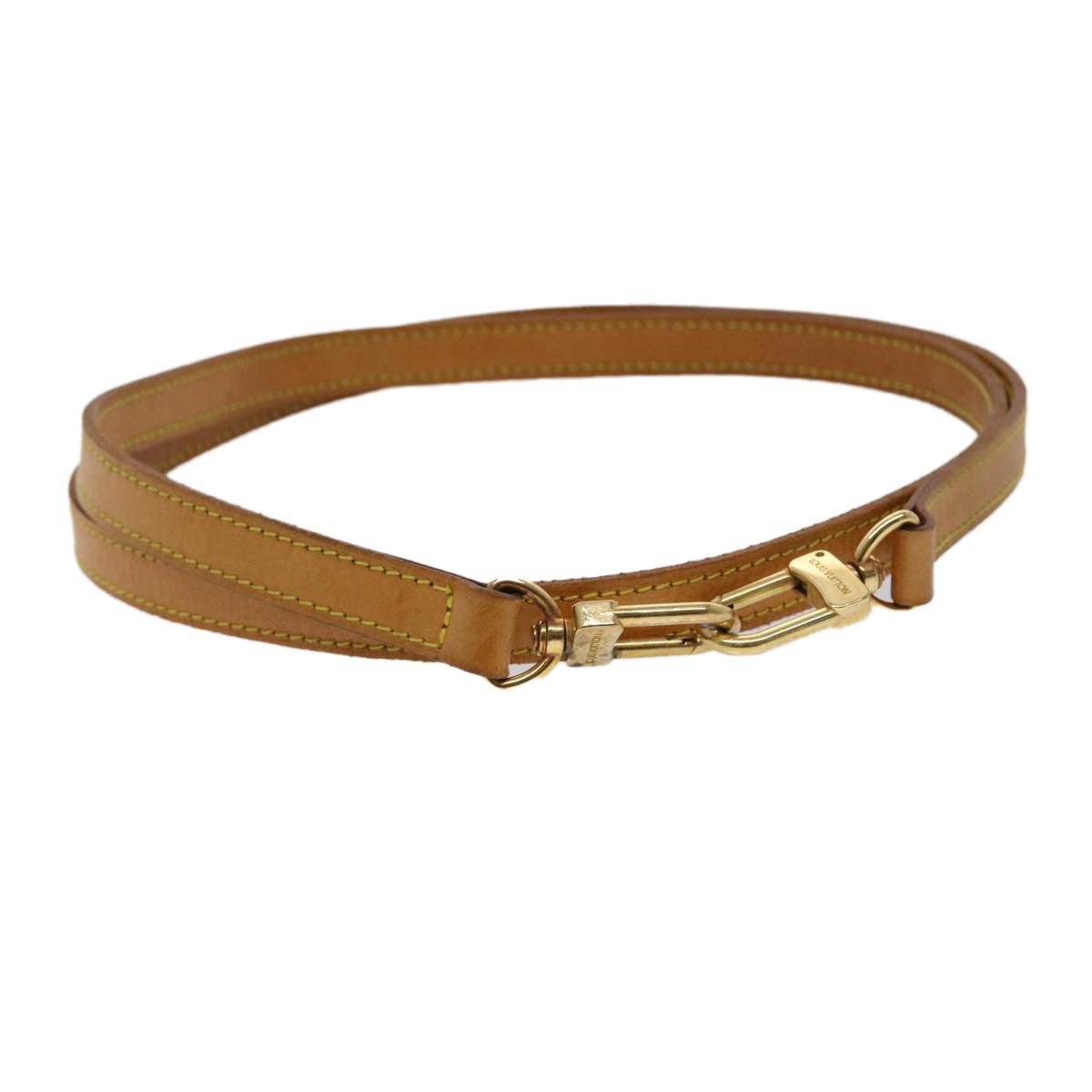 LOUIS VUITTON Shoulder Strap Leather 45.3"" Beige LV 47000